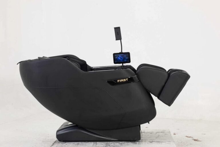 Chilink First massage chair reclined in zero-gravity position, side view